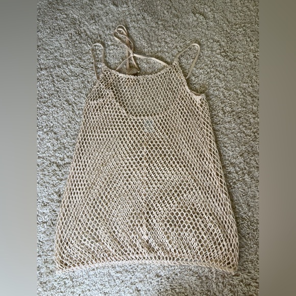 Women’s Size XS Wild Fable Beige Mesh Beach Cover-Up - Picture 1 of 5